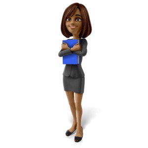 An image of Talia holding a book.