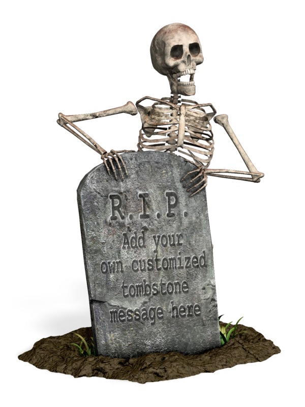 This Presentation Clipart shows a preview of Skeleton Grave Custom