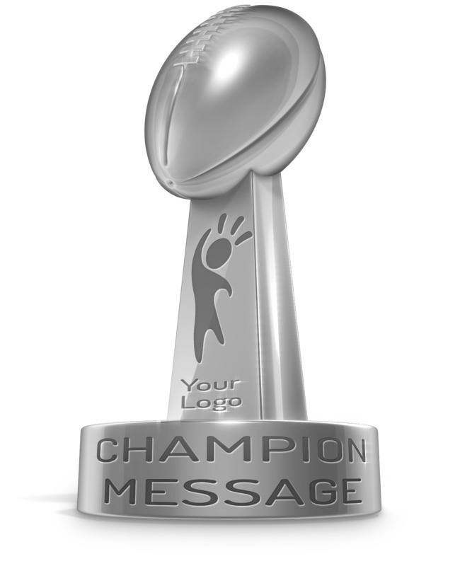 This Presentation Clipart shows a preview of Football Trophy