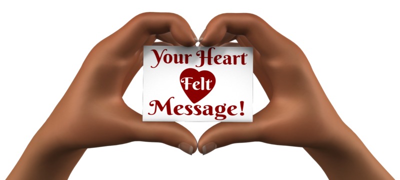 This Presentation Clipart shows a preview of Heart Hands Holding Card