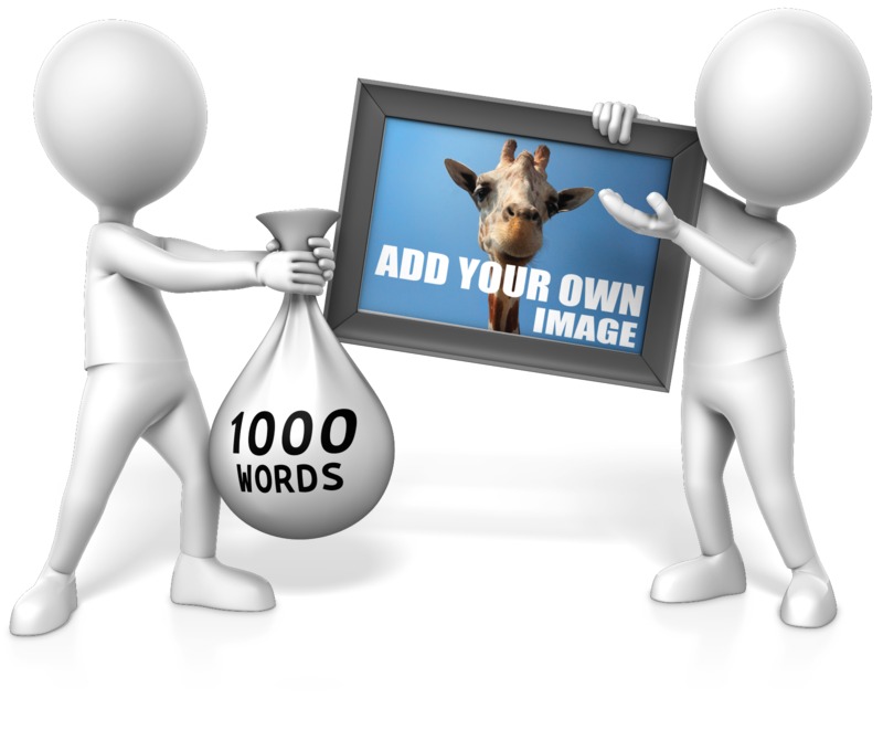 This Presentation Clipart shows a preview of Picture is Worth 1000 Words
