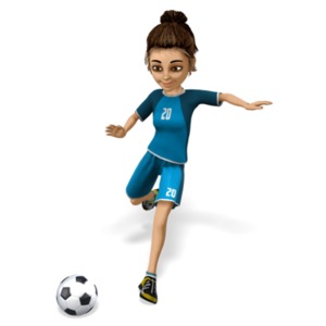 Lainee Soccer Kick | 3D Animated Clipart for PowerPoint 