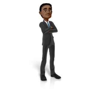 An image of businessman Brad standing with his arms folded.