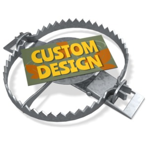 Place your custom design in the center of this beartrap.