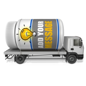 This custom design clipart shows a delivery truck transporting a large medicine prescription bottle.&lt;br&gt;&lt;br&gt;You can customize the bottle by adding your own text and images using our online customizer. 