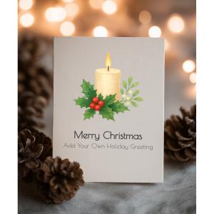 Download this Christmas Card Mockup for festive presentation design, perfect for adding personalized holiday greetings.