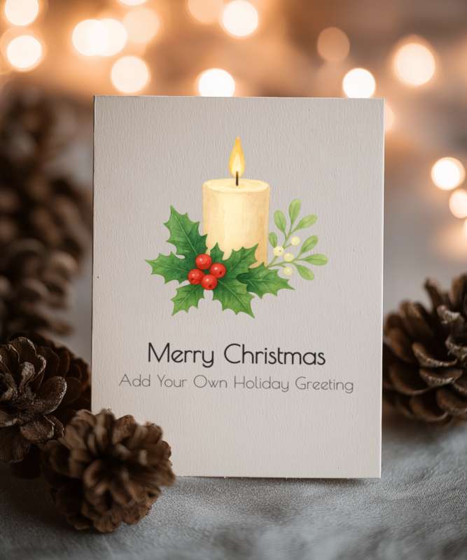 This Presentation Clipart shows a preview of Christmas Card Mockup
