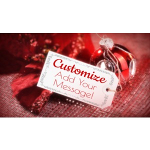 This custom design clipart photo shows a tag card hanging off a Christmas ornament.&lt;br&gt;&lt;br&gt;You can customize this image by adding your own text or images using our online customizer.