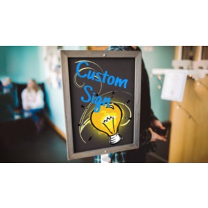 Put your custom design on this sign in a retail shop.