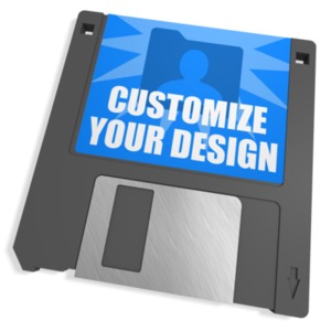 Create your own custom label for this floppy disk.