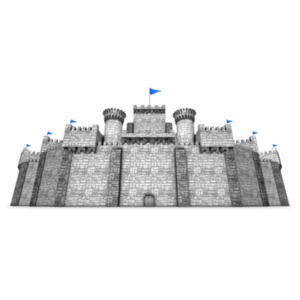 This clip art image shows a giant wall surrounding a fortress.&lt;br&gt;&lt;br&gt;This image could be added to a PowerPoint presentation to illustrate something that is secure, protected, and strong. Overlay it on top of the bottom half of a word, image or logo to illustrate that it is protected.