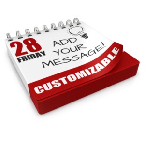 A desktop calendar that can be customized by adding your own text and images. Also, customize this to show any specific date you would like.&lt;br&gt;&lt;br&gt; This presentation clipart illustration could be added to any PowerPoint presentation to uniquely call out a specific date or project goal.