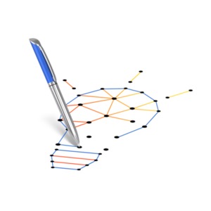 An image of a lightbulb being created by connecting the dots.