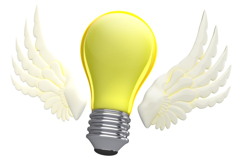 Light Bulb With Wings | Great PowerPoint ClipArt for Presentations ...