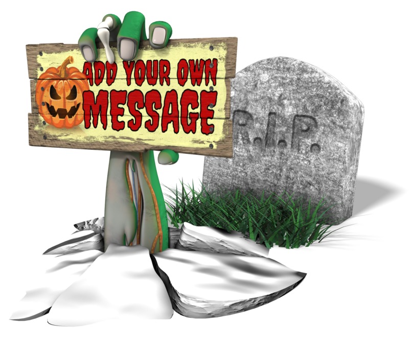 This Presentation Clipart shows a preview of Scary Arm Grave Custom