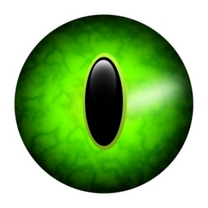 An image of an a scary eyeball design.