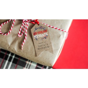 Add your own custom message to the tag on this present.