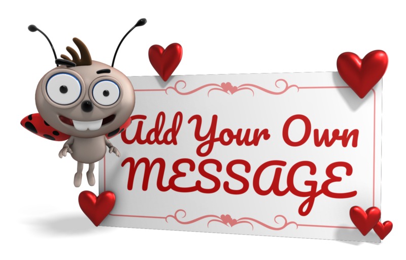 This Presentation Clipart shows a preview of Lovebug Hover Hearts Custom