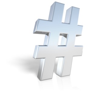 A matte chrome pound/hashtag symbol.