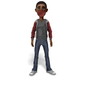 This clipart image shows a man wearing a protective mask to prevent spread of a virus or cold.  This image could illustrate protecting against the spread of the Covid19 Coronavirus.