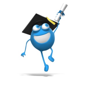 This clipArt image shows rounding the round character jumping in celebration while holding up a graduation diploma. This education clip art can add a fun eye-catching element to your message about graduating from school.
&lt;br&gt;&lt;br&gt;
Find more &lt;a href=&quot;https://www.presentermedia.com/index.php?target=category&amp;id=132&amp;maincat=clipart&quot;&gt;education clip art graphics&lt;/a&gt; like this to make your presentations and marketing material pop with excitement.
