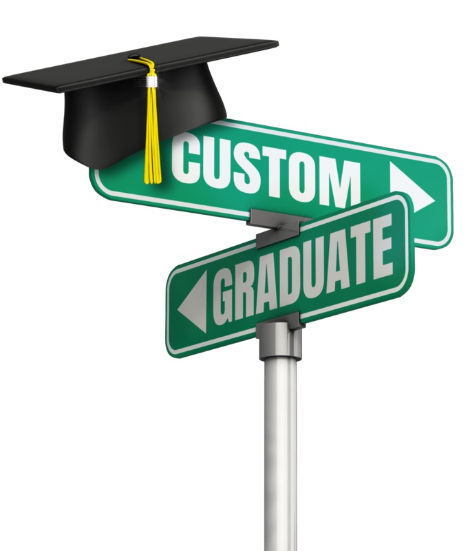This Presentation Clipart shows a preview of Graduation Hat Sign Decision