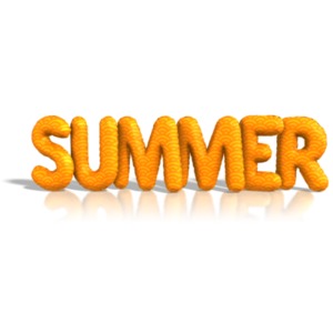 Vinyl floaties that spell out &quot;SUMMER&quot;.