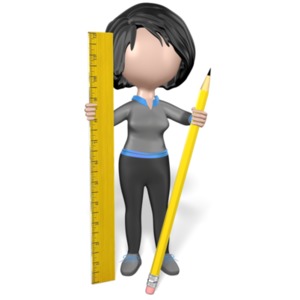 Figure Holding Up a Large Calculator  Great PowerPoint ClipArt for  Presentations 