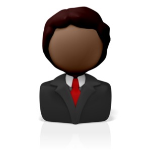 A 3D icon of a business professional. Customize the skin tones and colors on this object.