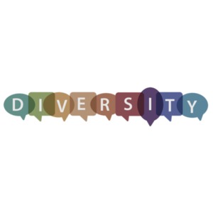 An image of a the word &quot;DIVERSITY&quot; wrapped inside of multiple bubbles.