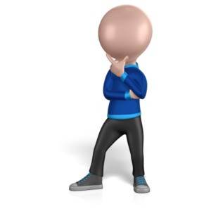 person in deep thought clipart