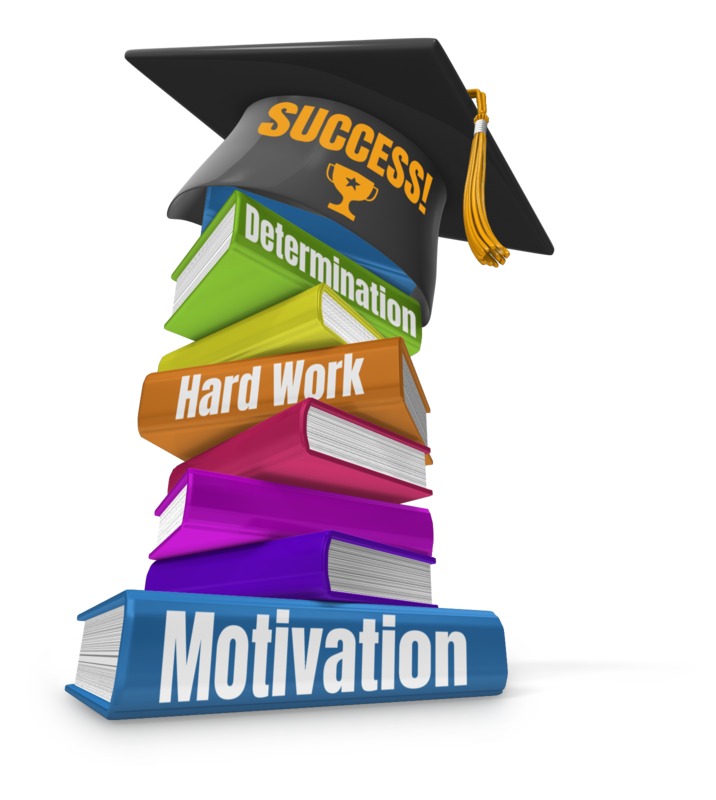 This Presentation Clipart shows a preview of Book Stack Graduation Cap