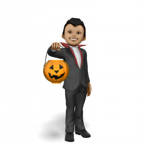 Vampire Boy Illustration Clipart for Halloween Designs