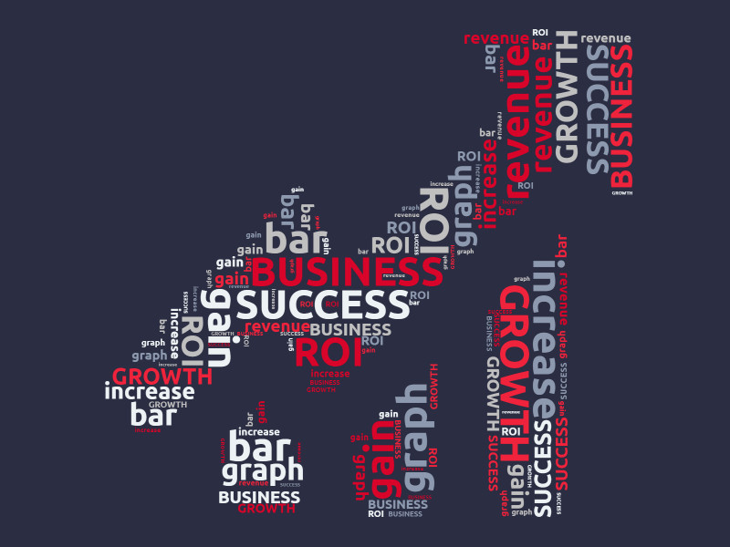 Clipart - Business Graph Word cloud Design