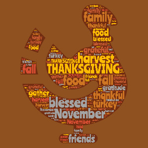 Gobble up some thanks!  No better way to celebrate thanksgiving than putting your most thankful words inside a turkey shape.  Download or Customize Now!