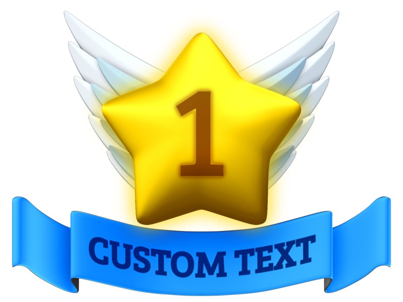 This Presentation Clipart shows a preview of Game Star Award Custom