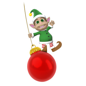 This clipart image features the Christmas elf Ralph excitedly swinging from holiday decorations. Ralph is swinging from a holiday ornament, with a large smile on his face.  Use the customizer to changer his clothing color as well as the ornament color, to make this the perfect image for your fun holiday themed presentations.