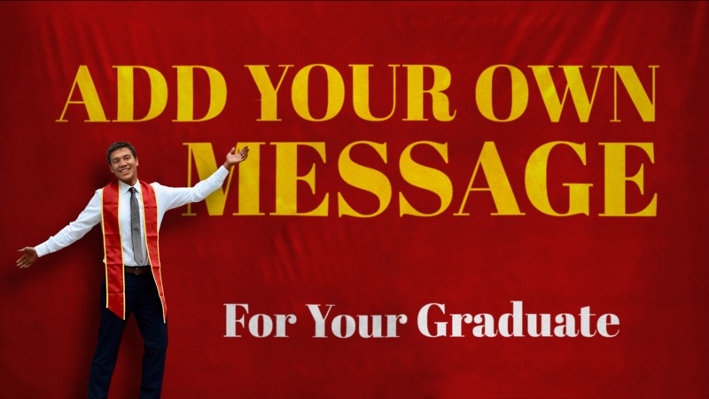 This Presentation Clipart shows a preview of Graduate Backdrop Custom