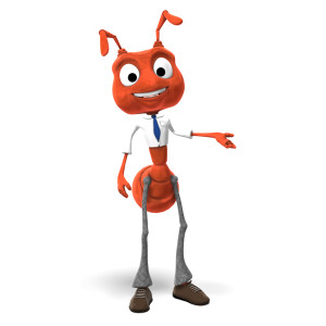 This clipart image features the red ant presentation character &lt;b&gt;Ant&lt;/b&gt;hony, presenting to the side.  &lt;b&gt;Ant&lt;/b&gt;hony is posed with a large smile on his face, as he guides the viewer to the side.  Use this clipart image for all of your fun business and seasonal presentation needs.