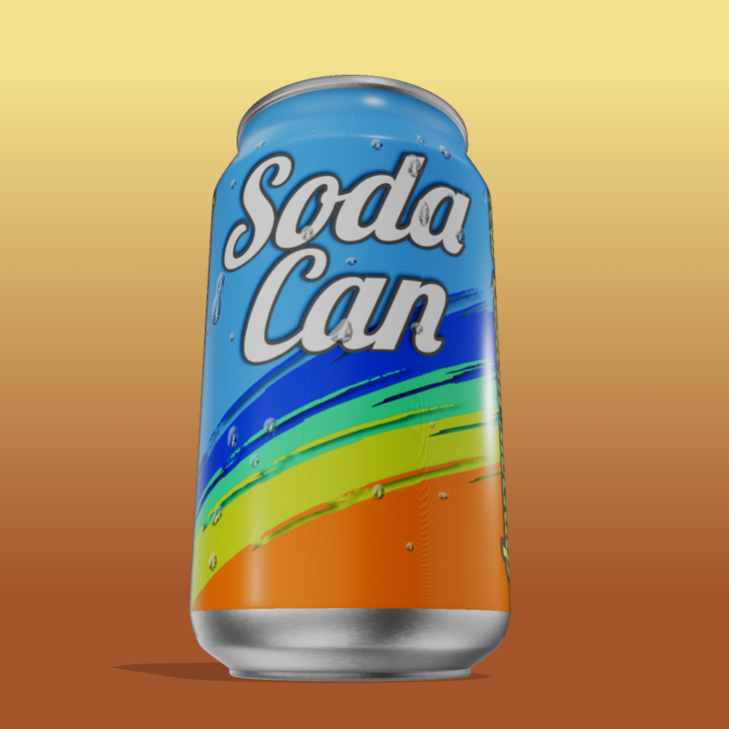 This Presentation Clipart shows a preview of 3D Soda Can Clipart - Customizable Mockup