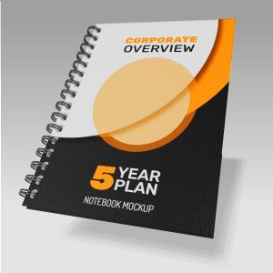 A 3D book binder mockup with Editing Tools to Customize the Design and Make it Your Own.