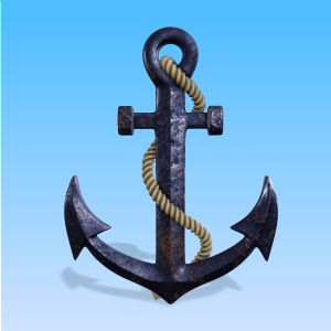 A 3D Anchor and Rope.