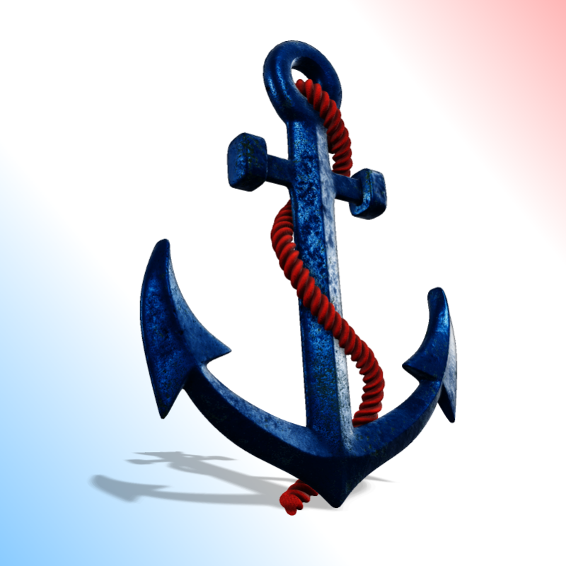 This Presentation Clipart shows a preview of 3D Anchor and Rope Clipart