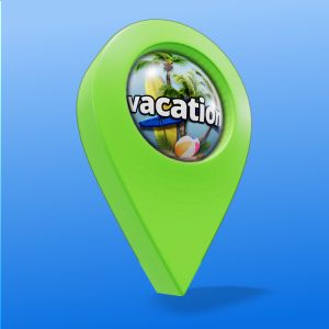 A 3D Location Pin with editing tools to customize the design and make it your own.
