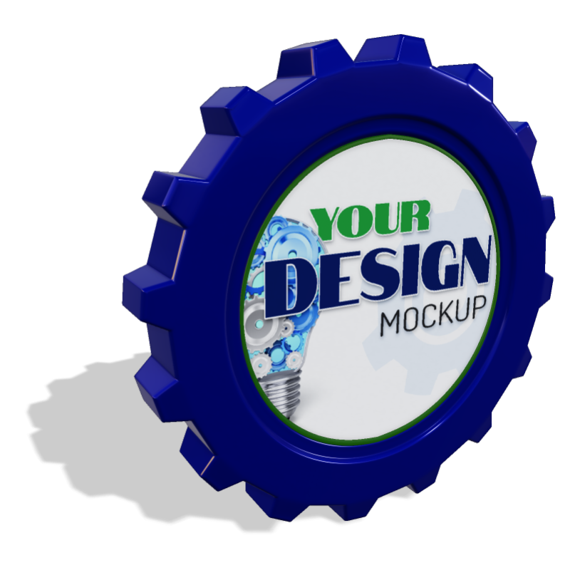 This Presentation Clipart shows a preview of 3D Gear Clipart - Customizable