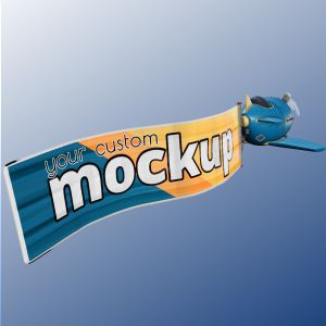A 3D Airplane and Banner with editing tools to customize the design and make it your own.