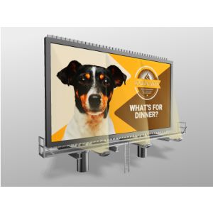 A 3D billboard and lights with editing tools to customize the design and make it your own.