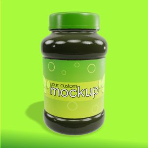 A 3D Supplement Jar with editing tools to customize the design and make it your own.