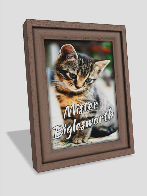 This Presentation Clipart shows a preview of 3D Picture Frame Clipart - Customizable Mockup