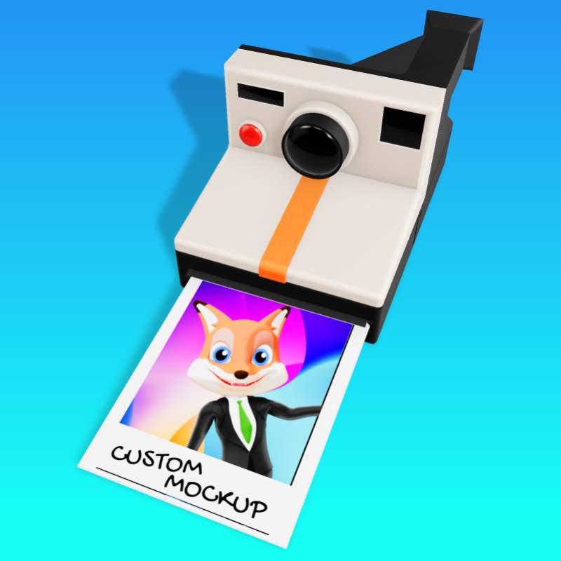 This Presentation Clipart shows a preview of 3D Clipart Retro Instant Camera